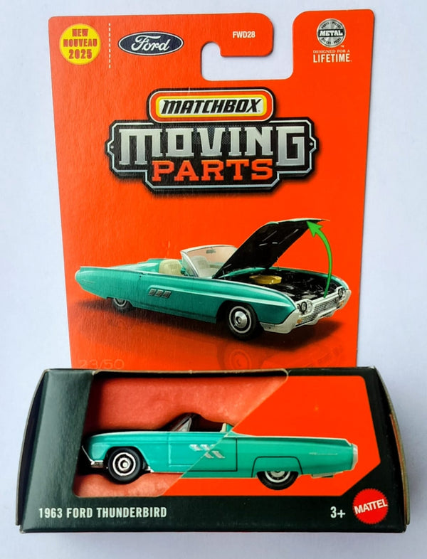 MATCHBOX MOVING PARTS 1963 FORD THUNDERBIRD GREEN