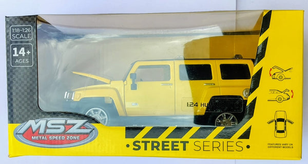 MSZ STREET SERIES 1:24 HUMMER H3 YELLOW