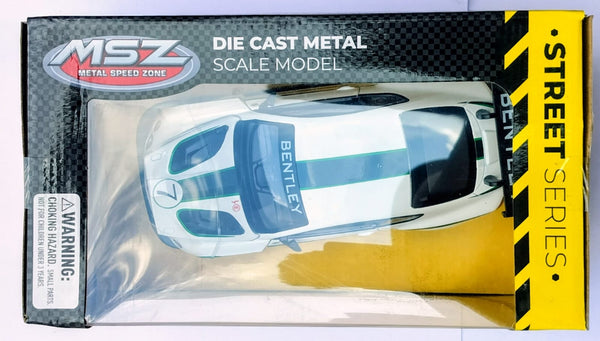 MSZ STRRET SERIES 1:24 BENTLEY CONTIENTAL GT3 WHITE